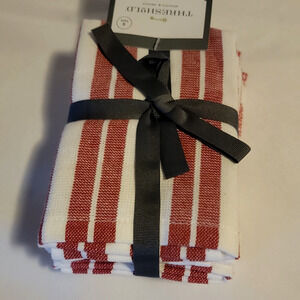 Threshold 4 Pack Antimicrobial Dishcloths Red Stripe 12in x 12in Odor Protection